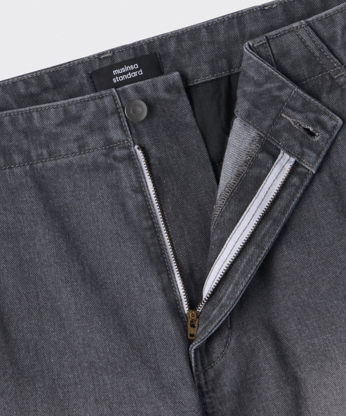 MUSINSA STANDARD（ムシンサスタンダード）の「ピグメントエクストラワイドカーゴデニムパンツ[チャコールグレー]（デニムパンツ・メンズ・その他・27/28/29/34/32/30/31/33/26/40/38/42/36）」の3枚目の写真