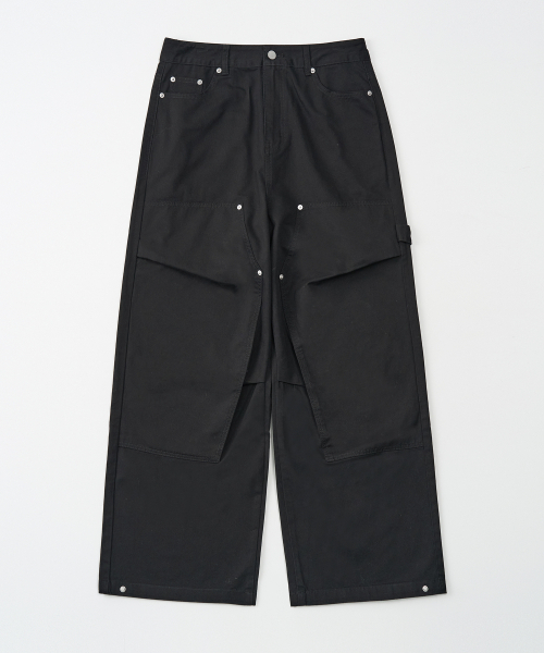 TOFFEE(トフィー)の「ダブルニタックワイドパンツ (ブラック)(その他パンツ・メンズ・その他・SMALL/MEDIUM/LARGE/X-LARGE)」の2枚目の写真