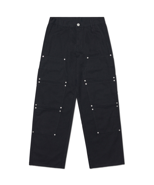 NOMANUAL(NOMANUAL)の「DIVIDED DOUBLE KNEE PANTS - BLACK(その他パンツ・レディース・その他・SMALL/MEDIUM/LARGE)」の1枚目の写真