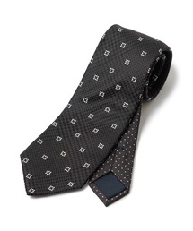 MEN'S BIGI | 小紋グレンチェックxドット柄シルクネクタイ(ネクタイ)
