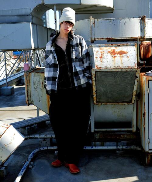 BEAVER(ビーバー)の「B omnivore/ビーオムニボー BLOCK CHECK SHIRTS ブロックチェックシャツ(シャツ/ブラウス・メンズ・ブラック/レッド/ブルー・M/L)」の4枚目の写真
