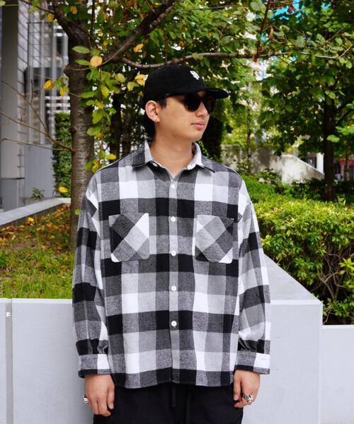 BEAVER(ビーバー)の「B omnivore/ビーオムニボー BLOCK CHECK SHIRTS ブロックチェックシャツ(シャツ/ブラウス・メンズ・ブラック/レッド/ブルー・M/L)」の5枚目の写真