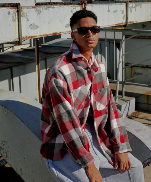 セール】B omnivore/ビーオムニボー BLOCK CHECK SHIRTS ブロック