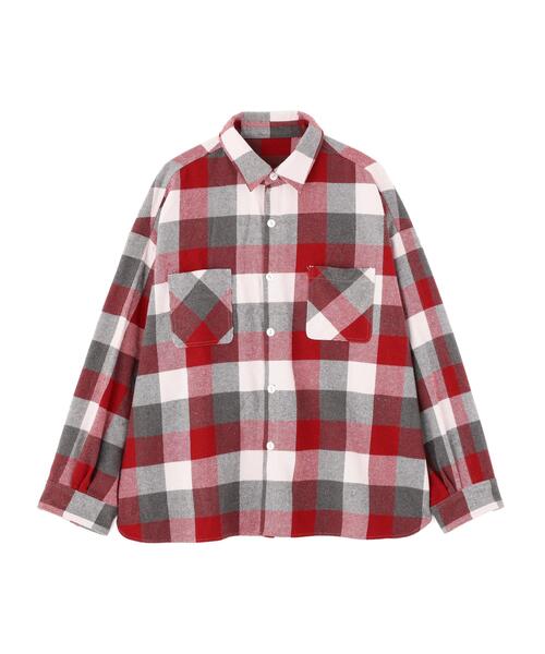 BEAVER(ビーバー)の「B omnivore/ビーオムニボー BLOCK CHECK SHIRTS ブロックチェックシャツ(シャツ/ブラウス・メンズ・ブラック/レッド/ブルー・M/L)」の16枚目の写真
