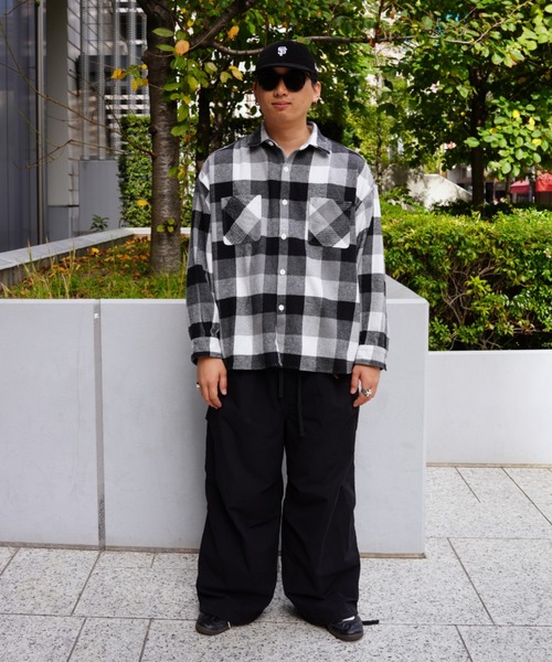 BEAVER（ビーバー）の「B omnivore/ビーオムニボー　BLOCK CHECK SHIRTS ブロックチェックシャツ（シャツ/ブラウス・メンズ・ブラック/レッド/ブルー・M/L）」の13枚目の写真