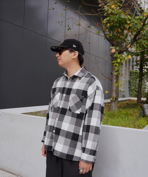 BEAVER（ビーバー）の「B omnivore/ビーオムニボー　BLOCK CHECK SHIRTS ブロックチェックシャツ（シャツ/ブラウス・メンズ・ブラック/レッド/ブルー・M/L）」の10枚目の写真