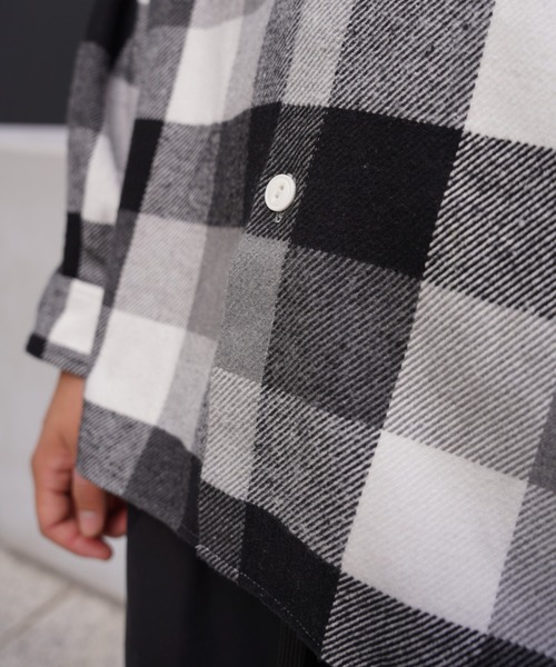 BEAVER（ビーバー）の「B omnivore/ビーオムニボー　BLOCK CHECK SHIRTS ブロックチェックシャツ（シャツ/ブラウス・メンズ・ブラック/レッド/ブルー・M/L）」の14枚目の写真
