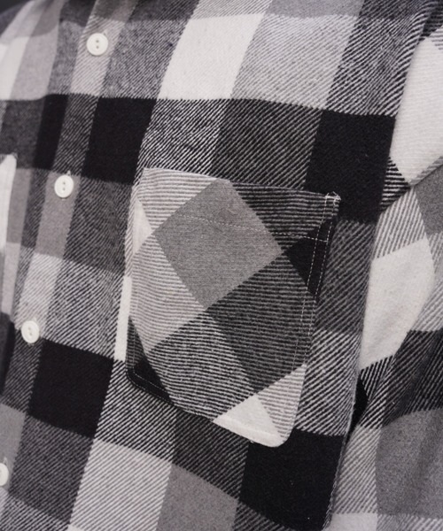 BEAVER（ビーバー）の「B omnivore/ビーオムニボー　BLOCK CHECK SHIRTS ブロックチェックシャツ（シャツ/ブラウス・メンズ・ブラック/レッド/ブルー・M/L）」の15枚目の写真
