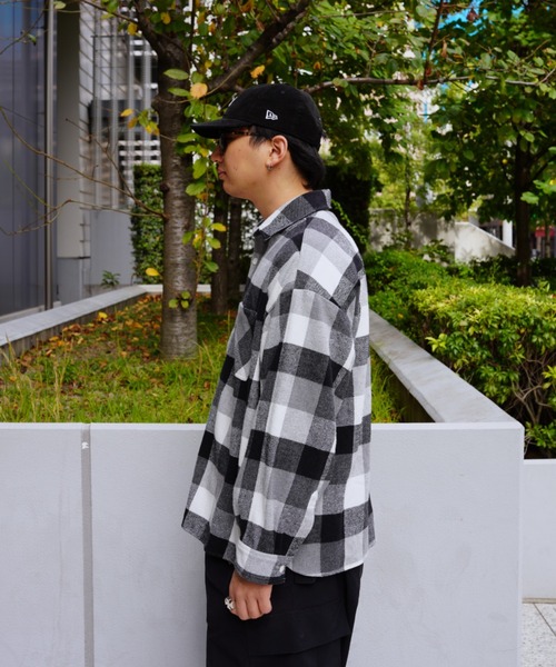 BEAVER（ビーバー）の「B omnivore/ビーオムニボー　BLOCK CHECK SHIRTS ブロックチェックシャツ（シャツ/ブラウス・メンズ・ブラック/レッド/ブルー・M/L）」の11枚目の写真
