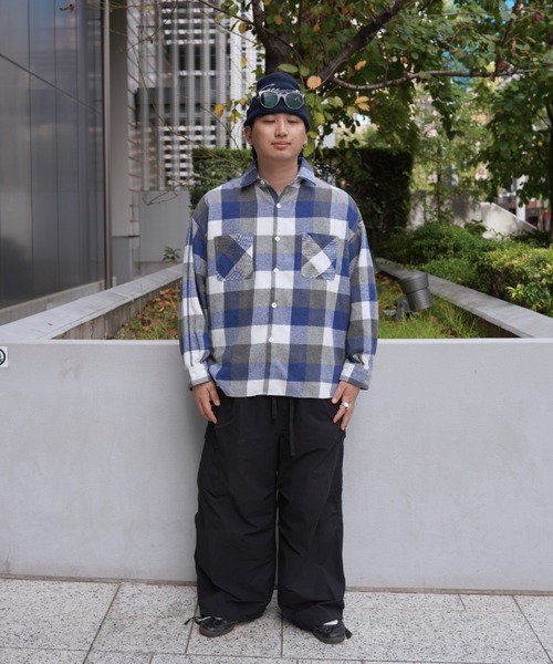 BEAVER（ビーバー）の「B omnivore/ビーオムニボー　BLOCK CHECK SHIRTS ブロックチェックシャツ（シャツ/ブラウス・メンズ・ブラック/レッド/ブルー・M/L）」の21枚目の写真