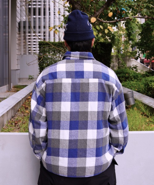 BEAVER（ビーバー）の「B omnivore/ビーオムニボー　BLOCK CHECK SHIRTS ブロックチェックシャツ（シャツ/ブラウス・メンズ・ブラック/レッド/ブルー・M/L）」の20枚目の写真