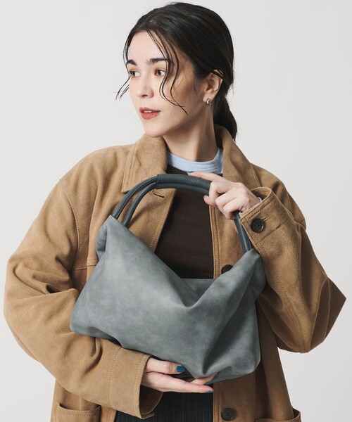 BEAUTY&YOUTH UNITED ARROWS(ビューティーアンドユースユナイテッドアローズ)の「レザーライク コンビ タック バッグ(ハンドバッグ・レディース・ブラウン/ライトブルー・FREE)」の5枚目の写真
