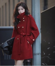 ＆soiree（アンドソワレ）の「ミリタリーテイストミドル丈コート（ピーコート・レディース）」