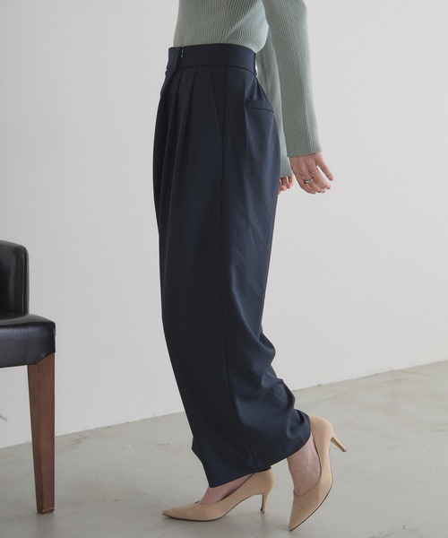 &. NOSTALGIA（アンドドットノスタルジア）の「ラップライクロングパンツ（その他パンツ・レディース・ネイビー/グレー・M）」の15枚目の写真