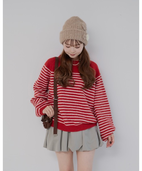 jumelle（ジュメロ）の「フラワーニット帽（ニットキャップ/ビーニー・レディース・ベージュ/アイボリー・FREE）」の6枚目の写真