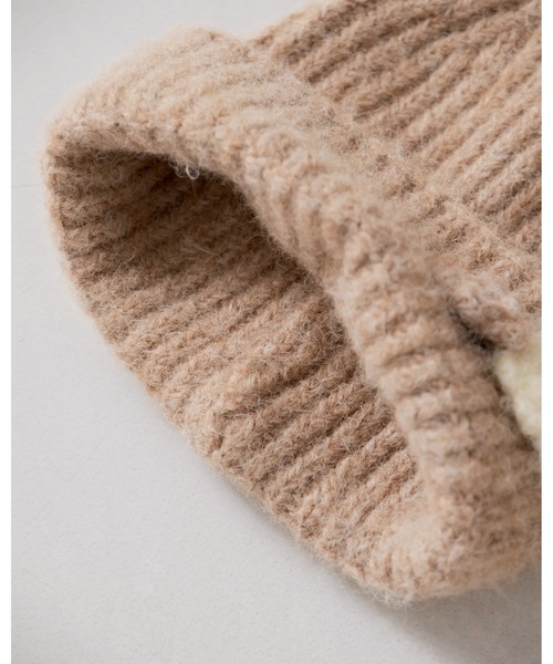 jumelle（ジュメロ）の「フラワーニット帽（ニットキャップ/ビーニー・レディース・ベージュ/アイボリー・FREE）」の14枚目の写真
