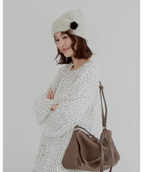 jumelle（ジュメロ）の「フラワーニット帽（ニットキャップ/ビーニー・レディース・ベージュ/アイボリー・FREE）」の19枚目の写真