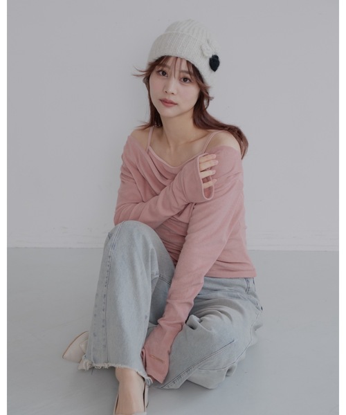 jumelle（ジュメロ）の「フラワーニット帽（ニットキャップ/ビーニー・レディース・ベージュ/アイボリー・FREE）」の17枚目の写真