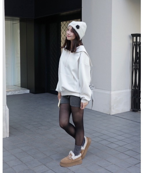 jumelle（ジュメロ）の「フラワーニット帽（ニットキャップ/ビーニー・レディース・ベージュ/アイボリー・FREE）」の22枚目の写真