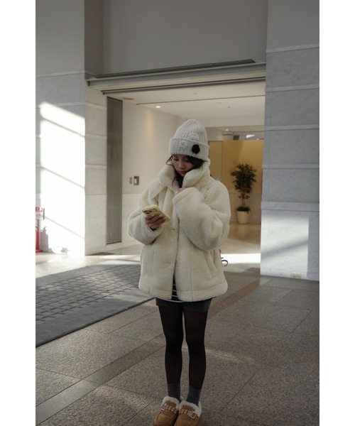 jumelle（ジュメロ）の「フラワーニット帽（ニットキャップ/ビーニー・レディース・ベージュ/アイボリー・FREE）」の21枚目の写真