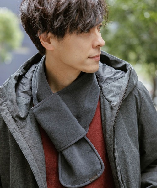 GLOBAL WORK(グローバルワーク)の「フリース差し込みマフラー/606778(ストール/ショール・メンズ・ブラック/ベージュ/チャコールグレー・FREE)」の2枚目の写真