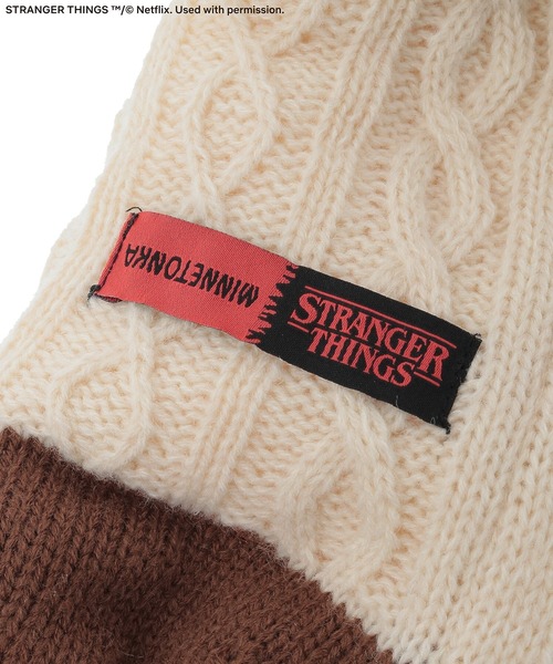 Green　Parks（グリーンパークス）の「■STRANGER THINGS×MINNETONKA 裏ボア刺繍ソックス（ソックス/靴下・レディース・ホワイト/グレー・FREE）」の10枚目の写真