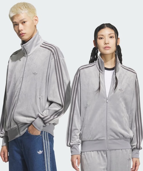 adidas(アディダス)の「adidas FB TT VELOUR / アディダス ファイヤーバード トラックトップ ベロア(その他アウター・メンズ・シルバー・XXL/XL/L/M/S)」の2枚目の写真