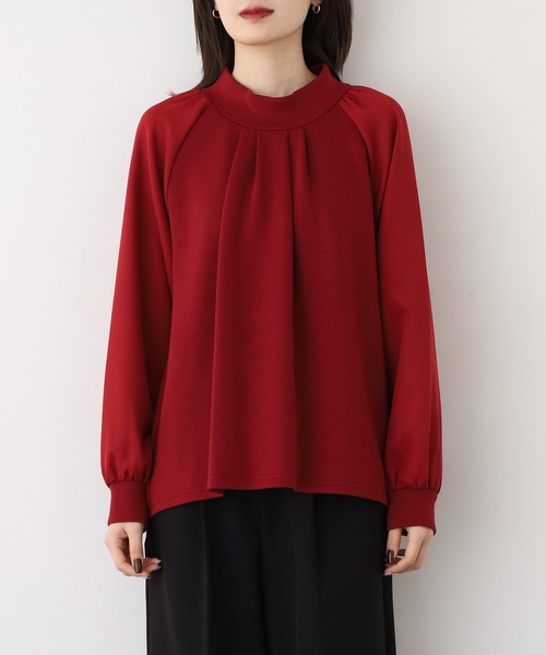 Anna Nicola(アンナニコラ)の「Anna Nicola 布帛切替ダンボールプルオーバー(Tシャツ/カットソー・レディース・レッド/アイボリー・38)」の15枚目の写真