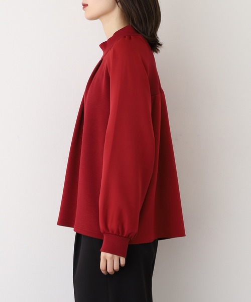 Anna Nicola(アンナニコラ)の「Anna Nicola 布帛切替ダンボールプルオーバー(Tシャツ/カットソー・レディース・レッド/アイボリー・38)」の16枚目の写真