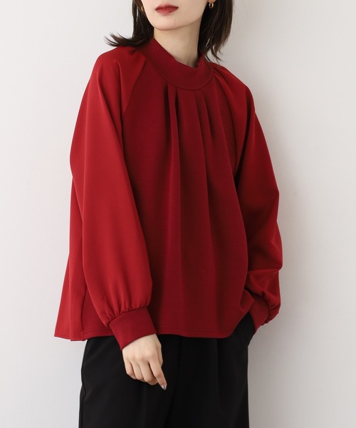 Anna Nicola(アンナニコラ)の「Anna Nicola 布帛切替ダンボールプルオーバー(Tシャツ/カットソー・レディース・レッド/アイボリー・38)」の10枚目の写真