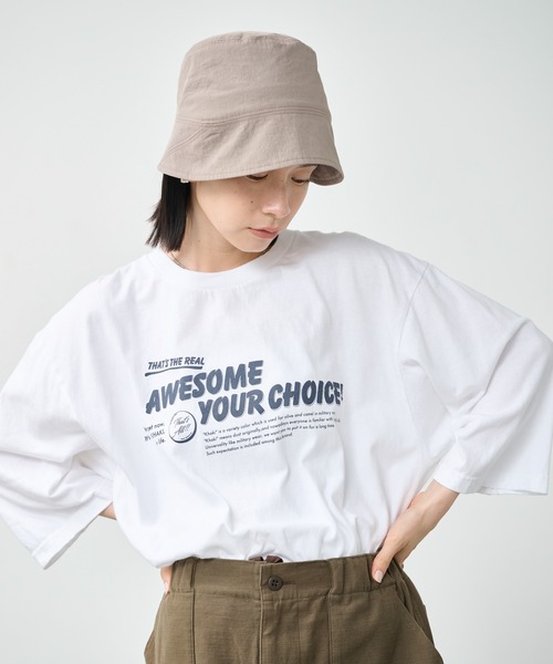 kha:ki（カーキ）の「「KHA:KI / カーキ」7th TEE -AWESOME YOUR CHOSEE-（Tシャツ/カットソー・レディース・ブラック/ブラウン/ホワイト・1）」の13枚目の写真