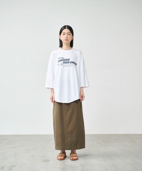 kha:ki（カーキ）の「「KHA:KI / カーキ」7th TEE -AWESOME YOUR CHOSEE-（Tシャツ/カットソー・レディース・ブラック/ブラウン/ホワイト・1）」の17枚目の写真