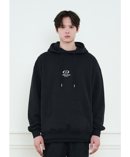 LIMELIGHT APPAREL(ライムライトアパレル)の「アパレルスタライトロゴオーバーサイズフードパーカー(ブラック/ホワイト)(パーカー・メンズ・その他・SMALL/MEDIUM/LARGE/X-LARGE)」の1枚目の写真