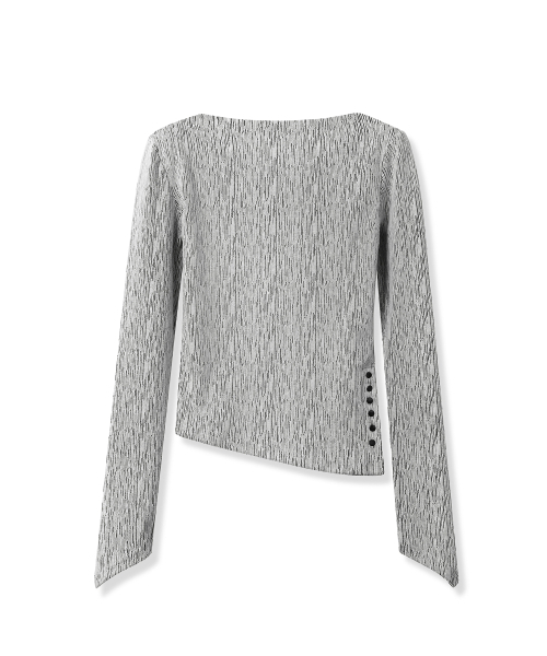 Vivacious（ビバシャス）の「Snap Long Sleeve - 2COL（Tシャツ/カットソー・レディース・アイボリー/ブラック・SMALL/MEDIUM）」の6枚目の写真