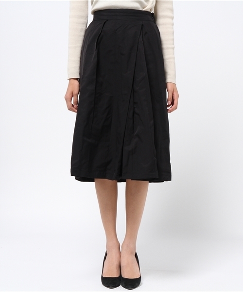 ikka（イッカ）の「70コットンナイロンAラインスカート（スカート・レディース・ベージュ/ブラック・MEDIUM/LARGE）」の7枚目の写真