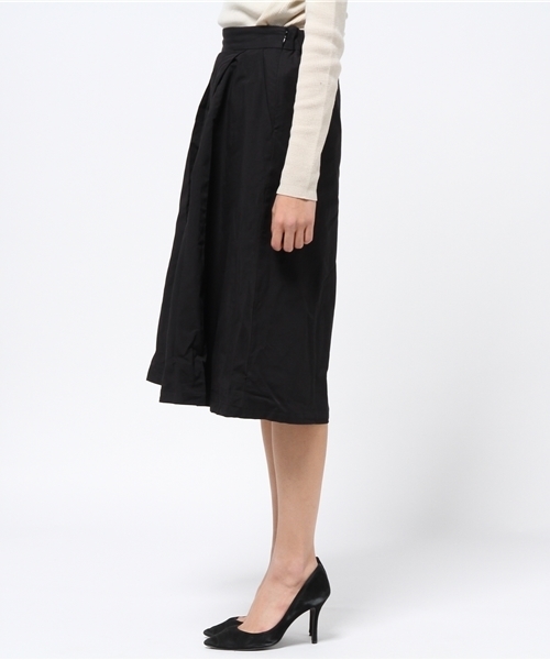 ikka（イッカ）の「70コットンナイロンAラインスカート（スカート・レディース・ベージュ/ブラック・MEDIUM/LARGE）」の8枚目の写真