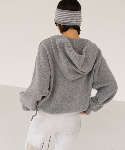 s/e/o（エスイーオー）の「【Geek Office / ギークオフィス】s/e/o / エスイーオー WOOL HOODIE ZIP-UP JUMPER（パーカー・レディース・ブラウン/チャコールグレー・FREE）」の5枚目の写真