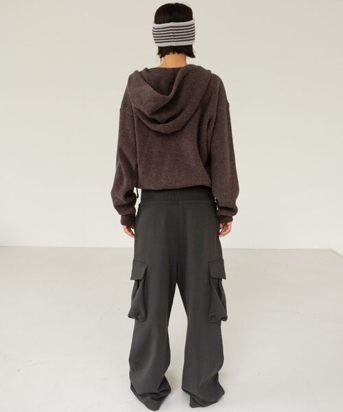 s/e/o（エスイーオー）の「【Geek Office / ギークオフィス】s/e/o / エスイーオー WOOL HOODIE ZIP-UP JUMPER（パーカー・レディース・ブラウン/チャコールグレー・FREE）」の7枚目の写真