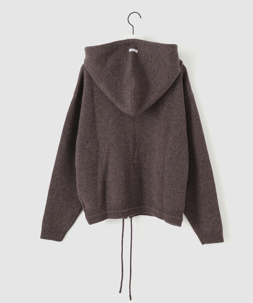 s/e/o（エスイーオー）の「【Geek Office / ギークオフィス】s/e/o / エスイーオー WOOL HOODIE ZIP-UP JUMPER（パーカー・レディース・ブラウン/チャコールグレー・FREE）」の10枚目の写真