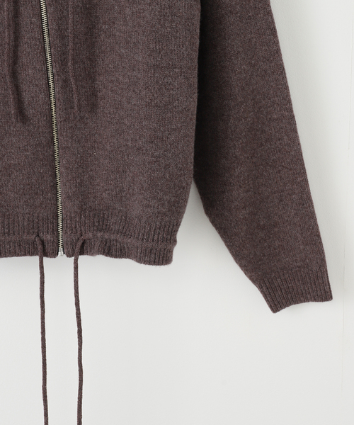 s/e/o（エスイーオー）の「【Geek Office / ギークオフィス】s/e/o / エスイーオー WOOL HOODIE ZIP-UP JUMPER（パーカー・レディース・ブラウン/チャコールグレー・FREE）」の11枚目の写真