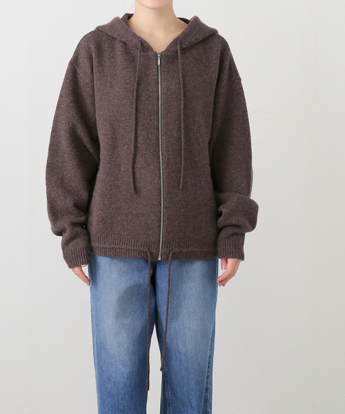 s/e/o（エスイーオー）の「【Geek Office / ギークオフィス】s/e/o / エスイーオー WOOL HOODIE ZIP-UP JUMPER（パーカー・レディース・ブラウン/チャコールグレー・FREE）」の17枚目の写真
