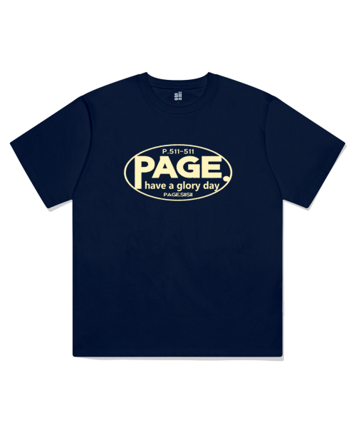 PAGESIISII(ページシシ)の「ページ511 プリンティング 半袖Tシャツ ネイビー(Tシャツ/カットソー・レディース・その他・SMALL/MEDIUM/LARGE)」の1枚目の写真
