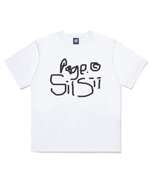 PAGESIISII（ページシシ）の「ナクソページシシプリンティング半袖Tシャツホワイト（Tシャツ/カットソー）」