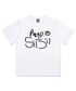 PAGESIISII（ページシシ）の「ナクソページシシプリンティング半袖Tシャツホワイト（Tシャツ/カットソー・MEDIUM）」