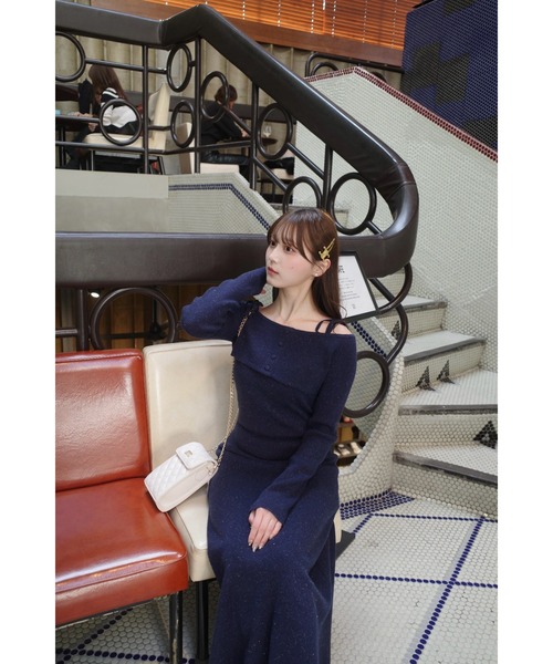 セール】Sparkling Knit Layered Dress（ワンピース）｜MISTREASS