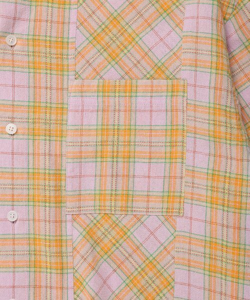Cavish（カビシ）の「CHECK SHIRT HOODIE PURPLE(CV2ESUW320A)（シャツ/ブラウス・レディース・パープル・MEDIUM/LARGE）」の6枚目の写真