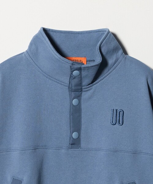 UNIVERSAL OVERALL（ユニバーサルオーバーオール）の「【別注】＜UNIVERSAL OVERALL＞スタンドネック プルオーバー / キッズ  100cm-130cm（Tシャツ/カットソー・キッズ・ダークグレー/ロイヤルブルー/グレー系・XS(100-110cm)/S(120-130cm)）」の5枚目の写真
