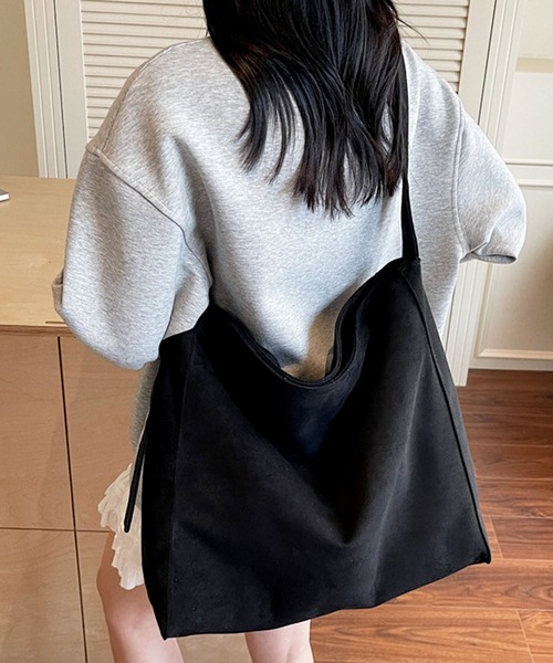 florist（フローリスト）の「【A4収納可・2WAY】フェイクスエードワンショルダーバッグ/トートバッグ（ショルダーバッグ・レディース・ブラック/キャメル/モスグリーン/ベージュ/モカ・FREE）」の2枚目の写真