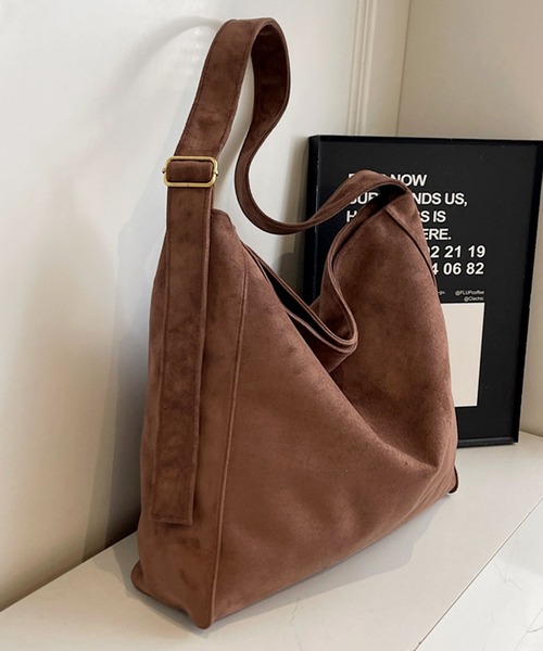 florist（フローリスト）の「【A4収納可・2WAY】フェイクスエードワンショルダーバッグ/トートバッグ（ショルダーバッグ・レディース・ブラック/キャメル/モスグリーン/ベージュ/モカ・FREE）」の8枚目の写真