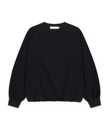 SLASH NECK SWEATSHIRT (BLACK)